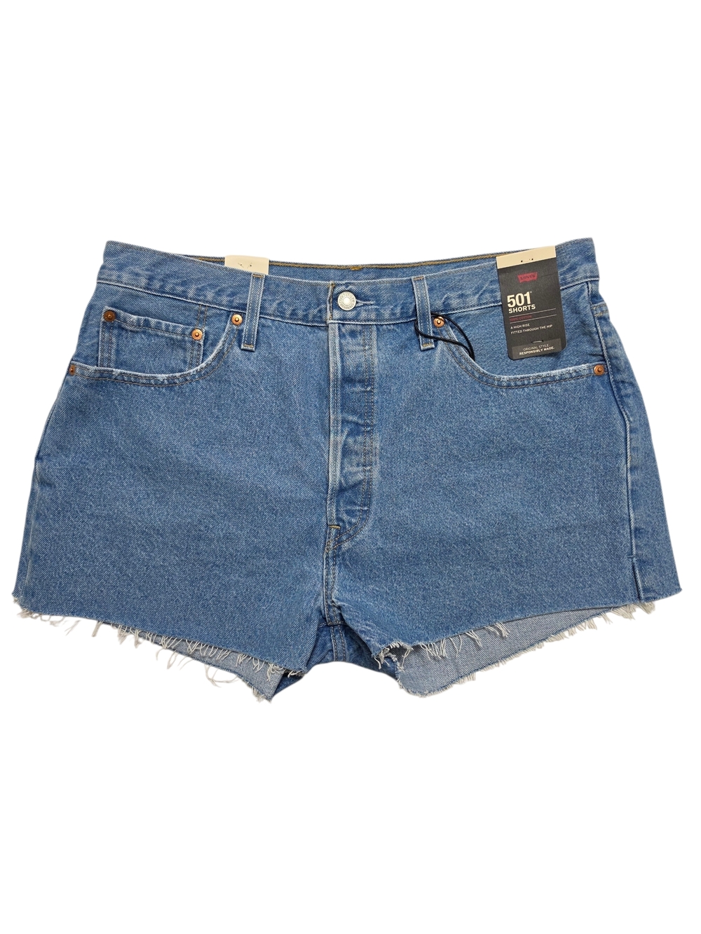 Levi's | Premium 501 Original Fit High Rise Cutoff Denim Jean Shorts Ojai Light